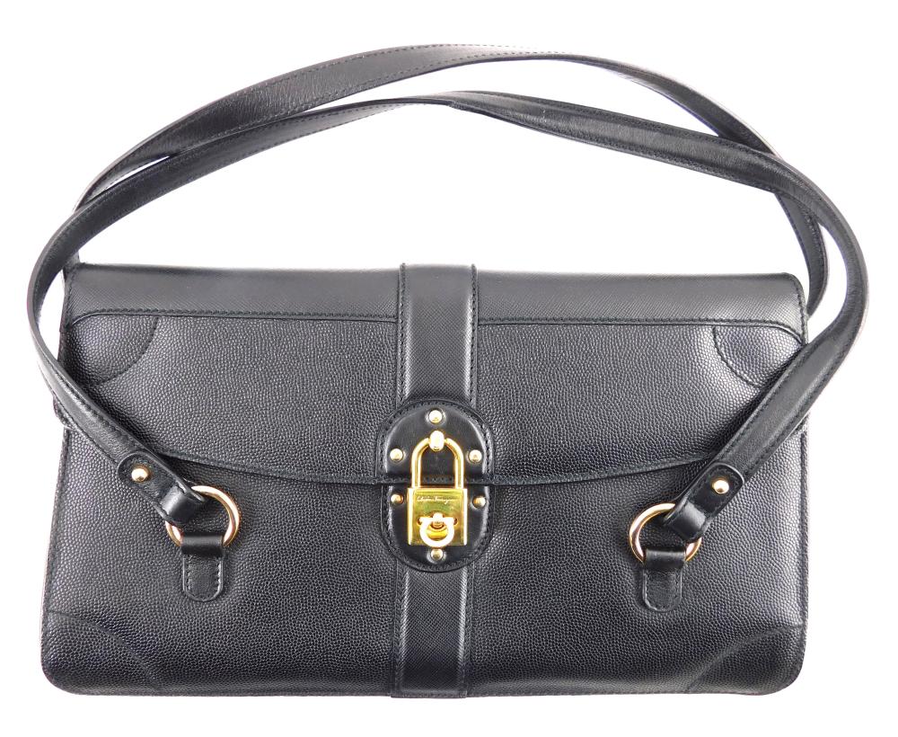 SALVATORE FERRAGAMO PURSE, BLACK