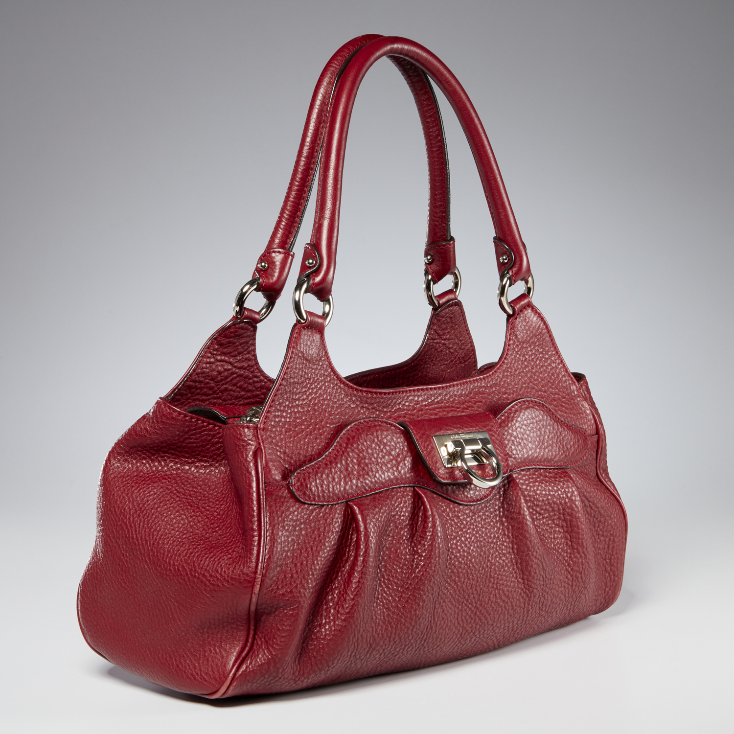 SALVATORE FERRAGAMO RED LEATHER