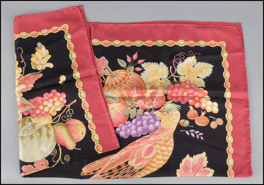 SALVATORE FERRAGAMO SILK SCARF.
