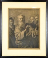 Salvatore Rosa Etching On Pape