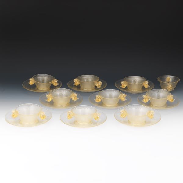 SALVIATI AMBER GLASS AND GOLD