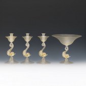 SALVIATI AMBER GLASS WITH GOLD