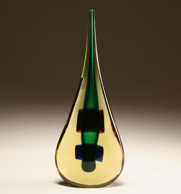 Salviati Sommerso glass vase,