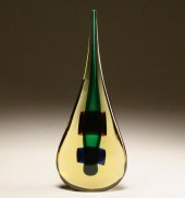 Salviati Sommerso glass vase,