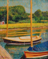 SAM BARBER "COTUIT BAY" OIL ON