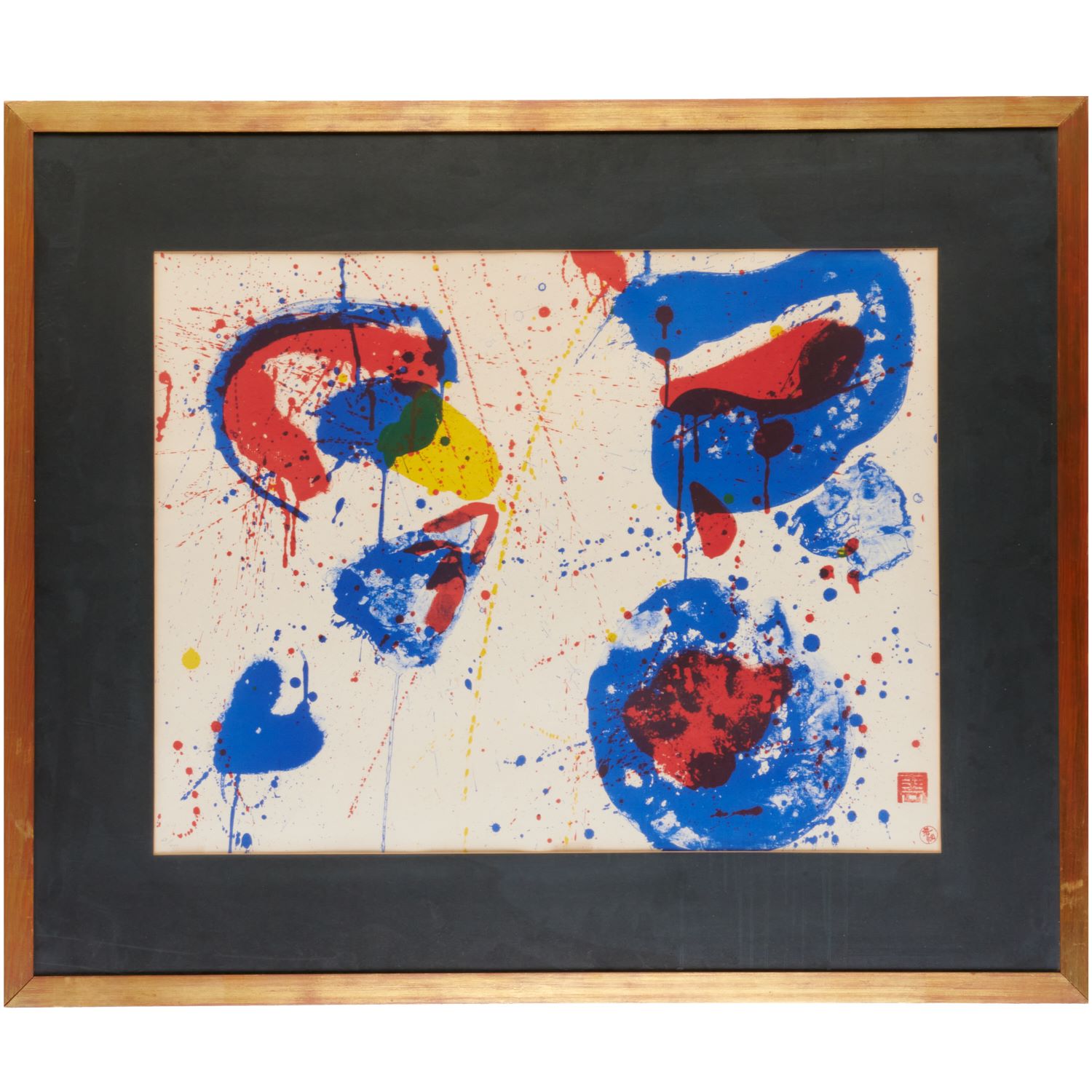 SAM FRANCIS, COLOR LITHOGRAPH, 1961