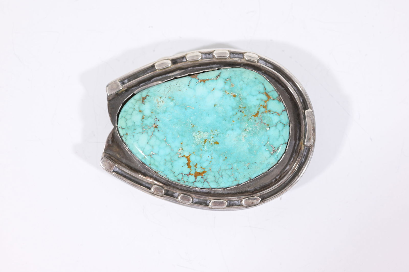 SAM KEE SILVER & TURQUOISE BELT