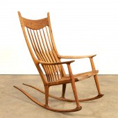 SAM MALOOF WALNUT ROCKING CHAI