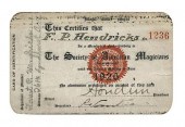 S.A.M. MEMBERSHIP CARD SIGNED