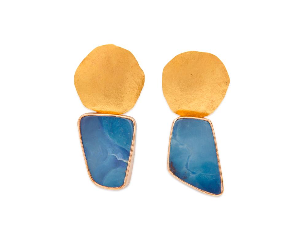 SAM SHAW 22K GOLD AND OPAL