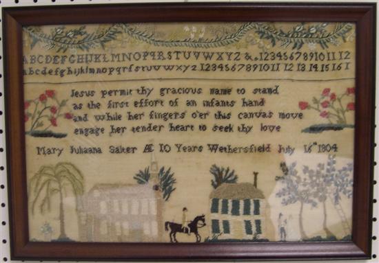 Sampler: 1804 Wethersfield  CT 