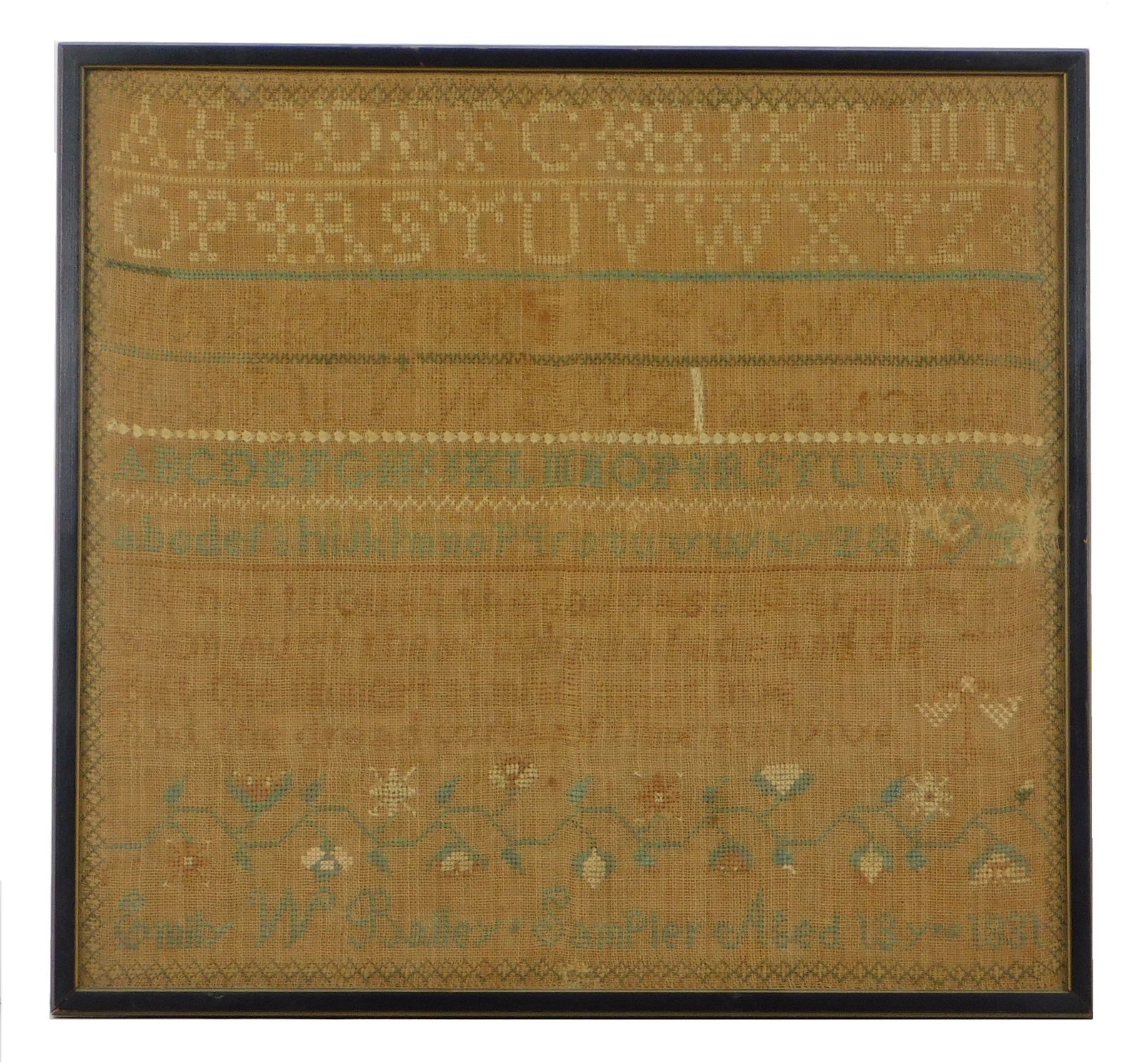 SAMPLER: 1831 AMERICAN CROSS-STITCH