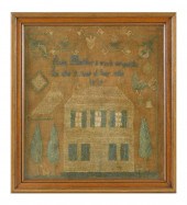SAMPLER: 19TH C. FRAMED SAMPLE