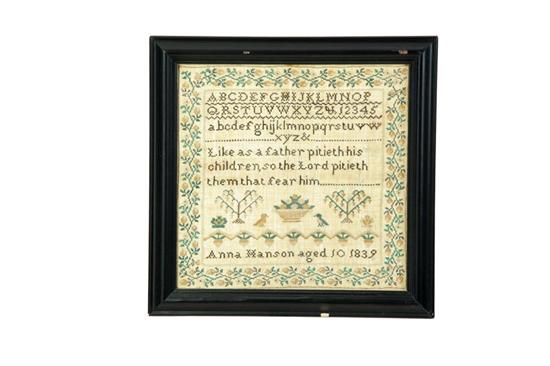 SAMPLER.  Anna Hanson  American 