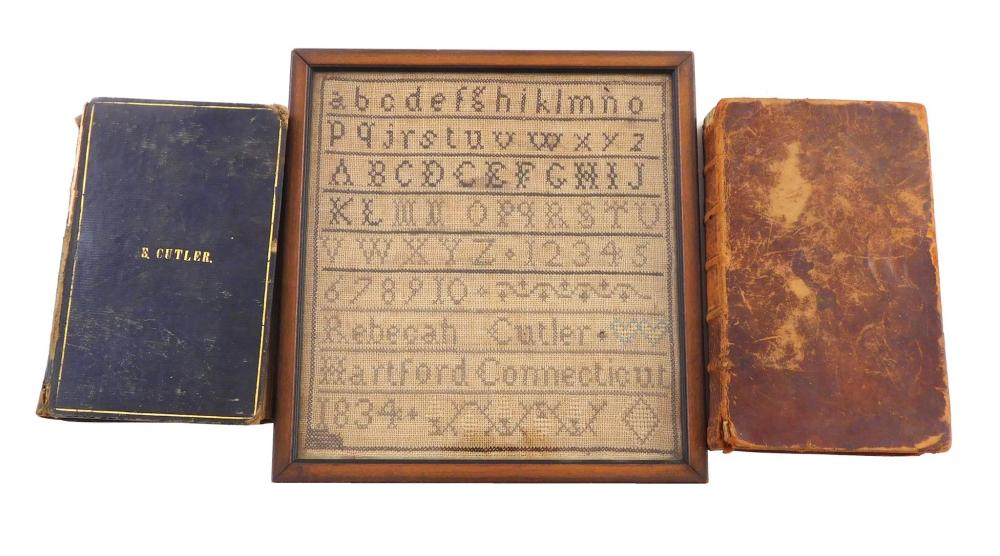SAMPLER & BOOKS: SAMPLER AND TWO