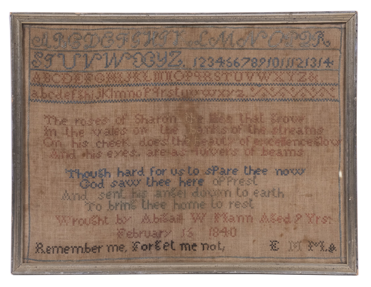 SAMPLER BY ABIGAIL W. MANN,