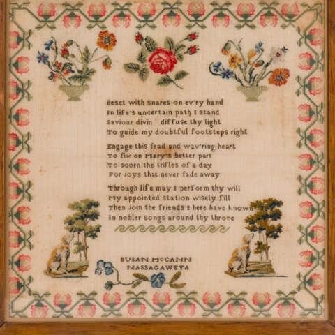 SAMPLER BY SUSAN MCCANN, MILTON,