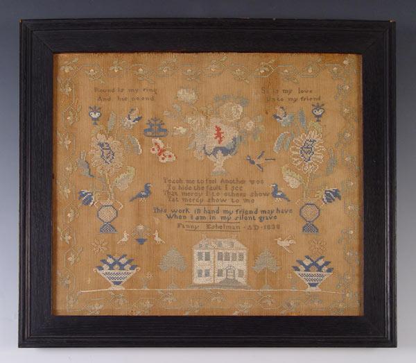 SAMPLER DATED 1838 BY FANNY