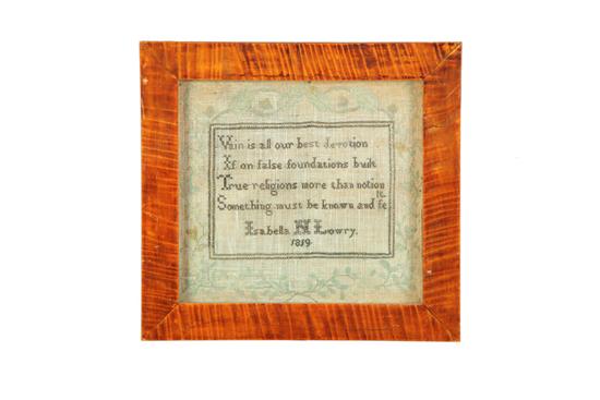 SAMPLER.  Isabella N. Lowry 