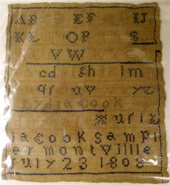 Sampler  Lydia Cook  Montville 