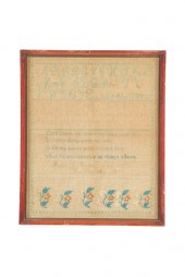 SAMPLER.  Mary A. Cushing  Hin