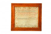 SAMPLER.  Mary E. Farley  Amer