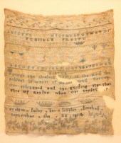 SAMPLER. Probably English, sil