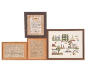 SAMPLERS<br>Two silk on linen