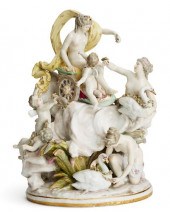 SAMSON PORCELAIN FIGURAL GROUP