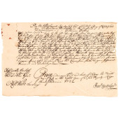 SAMUEL CRANSTON SIGNED 1722 MI