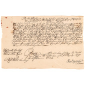SAMUEL CRANSTON SIGNED 1722 MI