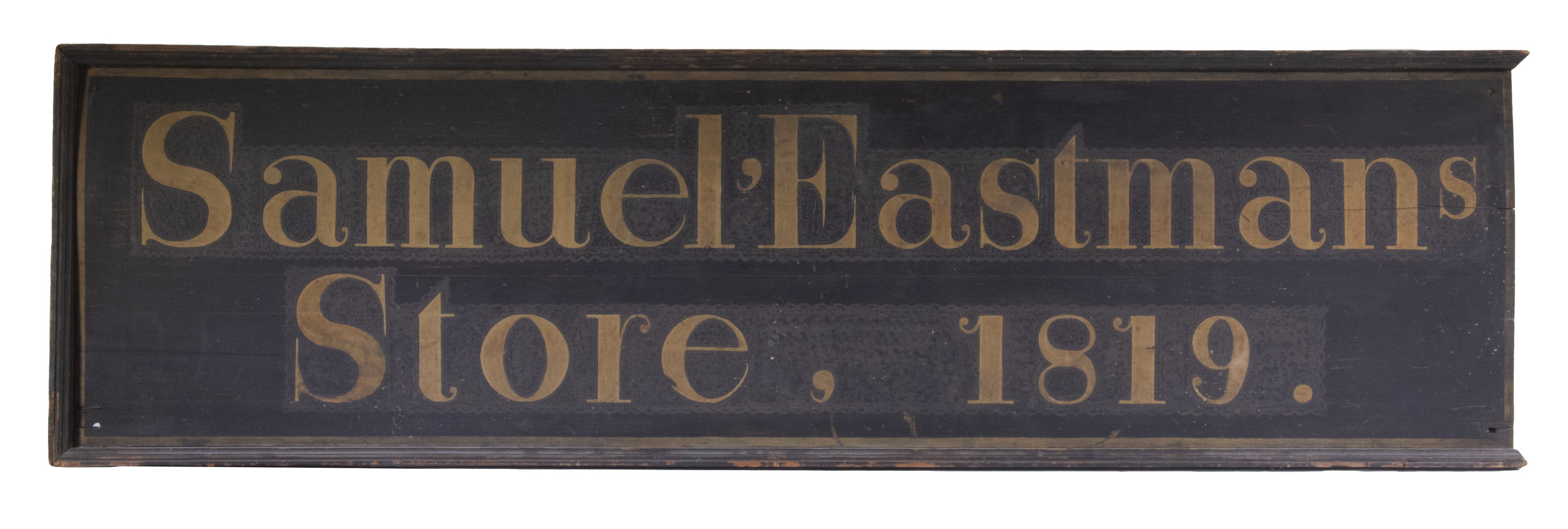 SAMUEL EASTMAN'S STORE SIGN Gold on