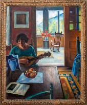 SAMUEL HALPERT "INTERIOR WITH