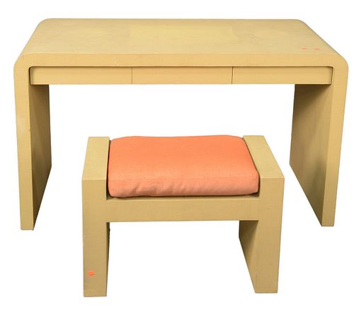 SAMUEL MARX STYLE VANITY AND BENCH,