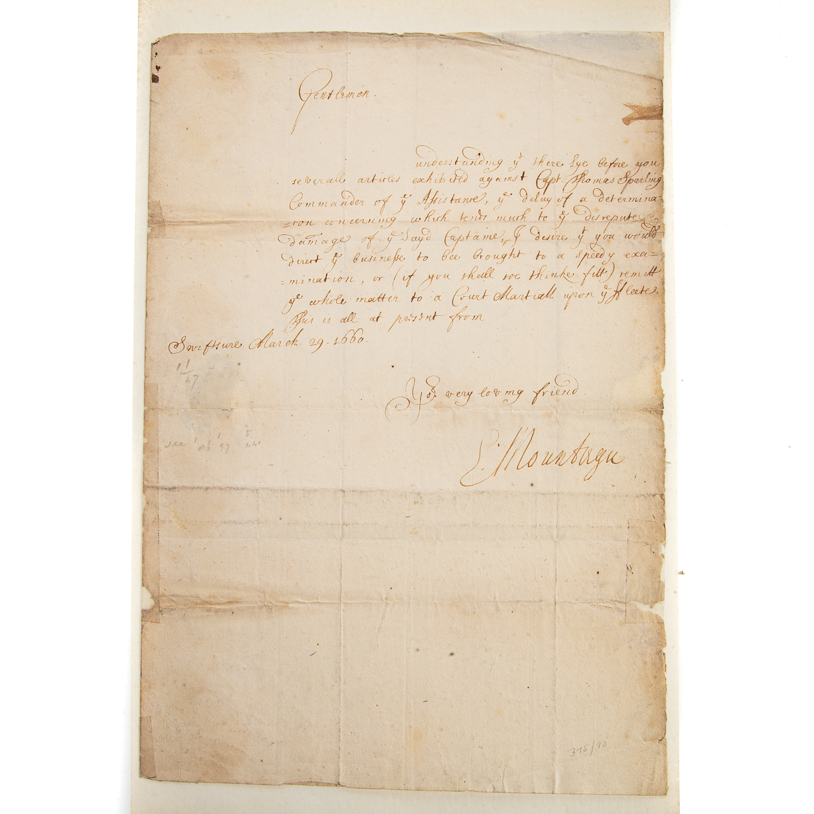 SAMUEL PEPYS & EDWARD MONTAGU,