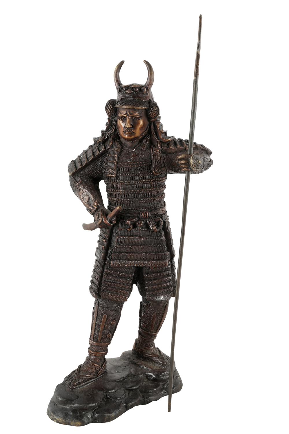 SAMURAI FIGUREbronze 18 1/4