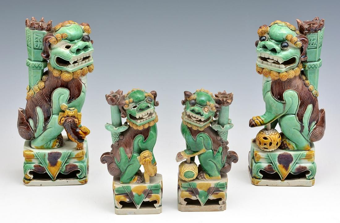 SANCAI GLAZED BUDDHIST LION FORM