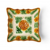 SANCAI-GLAZED SQUARE POTTERY D