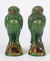 Sancai-style Ceramic Parrots C