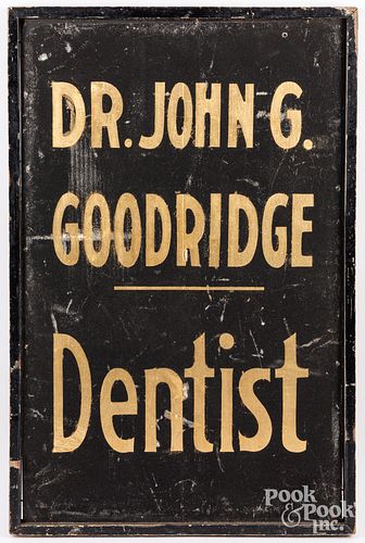 SAND PAINTED DENTIST TRADE SIGN,