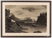 SANDPAPER DRAWING, LATE 19TH C