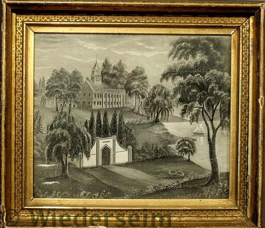 Sandpaper drawing of Mount Vernon