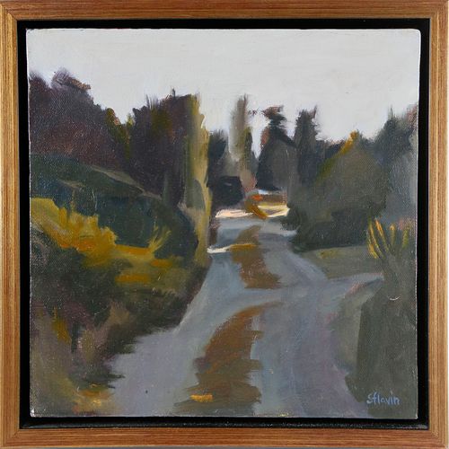 SANDRA FLAVIN OIL ON CANVAS