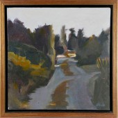 SANDRA FLAVIN OIL ON CANVAS "T