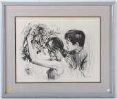 SANDU. YOUNG COUPLE, LITHOGRAP