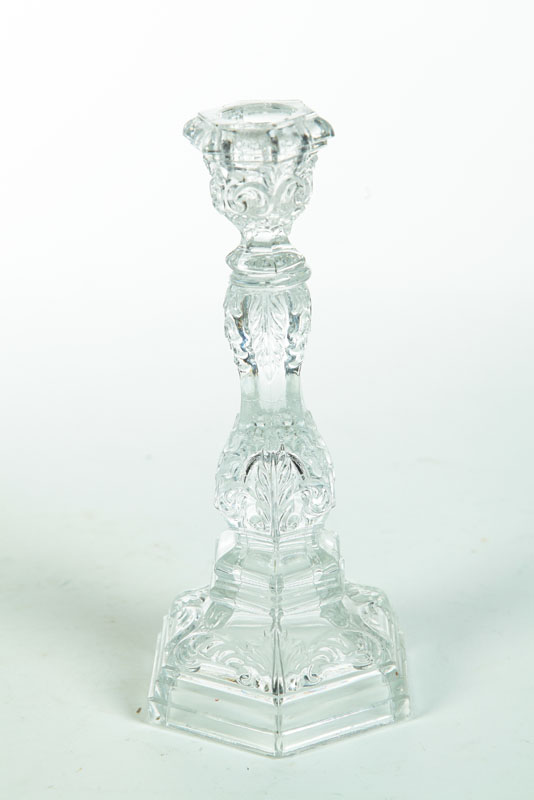 SANDWICH GLASS CANDLESTICK. 