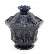 SANDWICH GLASS COBALT BLUE LAC