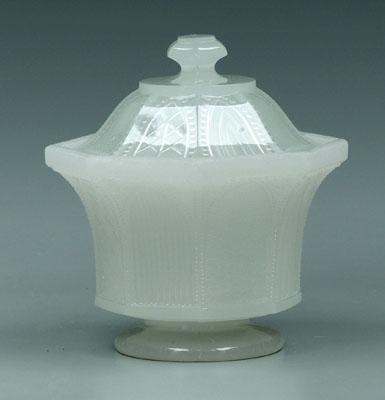 Sandwich glass covered sugar,