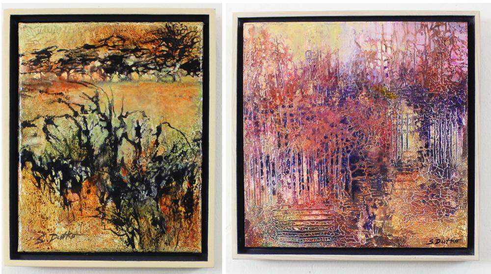 SANDY DUTKO TWO ACRYLICS ON