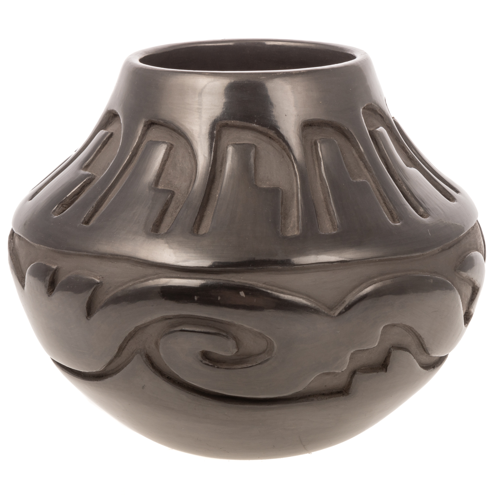 SANTA CLARA BLACKWARE POT, SHARON